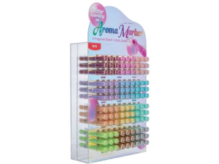 Markery zapachowe, brokatowe, 12 kolor�w, display 108 szt, MG