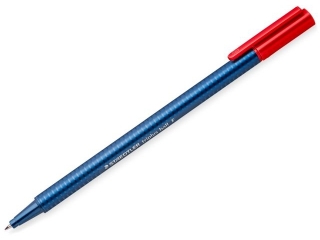 Dugopis triplus ball, F, czerwony, Staedtler [opakowanie=10szt]