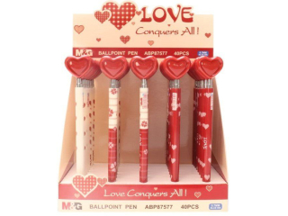 D�ugopis automatyczny Serce Love, 0.7mm, niebieski, MG