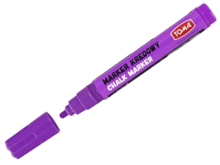 Markery kredowe, kocwka okrga 4, 5mm, 8g tuszu fioletowy Pudeko [opakowanie=10szt]