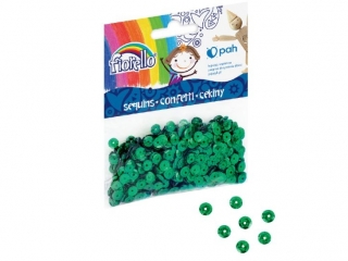 Cekiny confetti GR-C14-6G kółko zielone Fiorello KWBN24