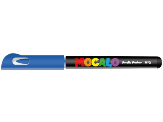 Marker akrylowy Mocalo, p�dzelkowy, niebieski kr�lewski, 609, MG [opakowanie=9szt]