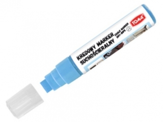 Markery kredowe cieralne na sucho, kocwka cita 8x15mm, 25g tuszu niebieski Pudeko [opakowanie=6szt]