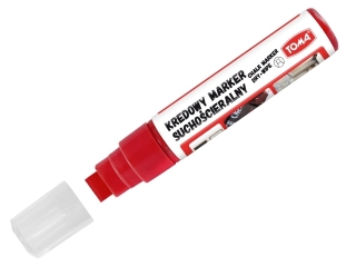 Markery kredowe cieralne na sucho, kocwka cita 8x15mm, 25g tuszu czerwony Pudeko [opakowanie=6szt]