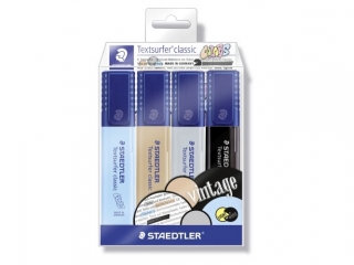 Zakreślacz Classic Vintage, 4 kol. w opak., Staedtler