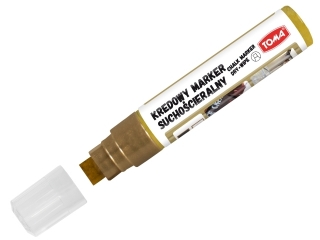 Markery kredowe cieralne na sucho, kocwka cita 8x15mm, 25g tuszu zoty Pudeko [opakowanie=6szt]