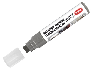 Markery kredowe cieralne na sucho, kocwka cita 8x15mm, 25g tuszu srebrny Pudeko [opakowanie=6szt]