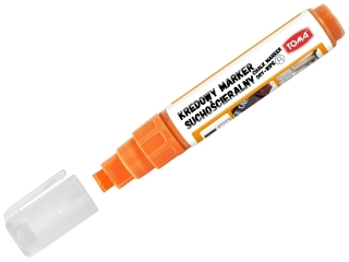 Markery kredowe cieralne na sucho, kocwka cita 5x8mm, 8g tuszu pomaraczowy Pudeko [opakowanie=10szt]