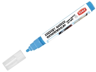 Markery kredowe cieralne na sucho, kocwka okrga 4, 5mm, 8g tuszu niebieski Pudeko [opakowanie=10szt]
