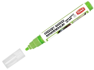 Markery kredowe cieralne na sucho, kocwka okrga 4, 5mm, 8g tuszu zielony Pudeko [opakowanie=10szt]