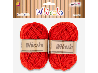 Włóczka WL-3130 czerwona, dł. 50m, op. 2szt.