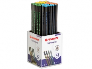 PENMATE OWEK TRJKTNY BEZ GUMKI W DISPLEJU 72 SZT.(GWIAZDKI) [opakowanie=72szt]