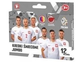 Kredki wiecowe okrge PZ-012 PZPN - 12 kolorw [opakowanie=12szt]