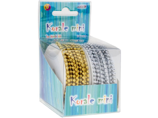 Korale mini KOR-0931 na szpulce, rozm. 2, 5mm x 5m, 2 szpulki: z� i sr