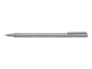 Cienkopis triplus, trjktny, 0.3 mm, szary, Staedtler [opakowanie=10szt]