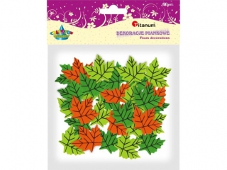 Piankowe liście 2 rozmiary: 40x35/32x27mm 3 kolory 60szt. jasnozielony, zielony, pomarańczowy