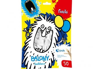 BALONY 12" METAL BIAŁY Fiorello 50 szt. KWBN24