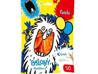 BALONY 12" METAL POMARAŃCZOWY Fiorello 50 szt. KWBN24