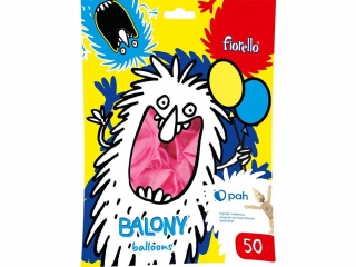BALONY 12" METAL RÓŻOWY Fiorello 50 szt. KWBN24