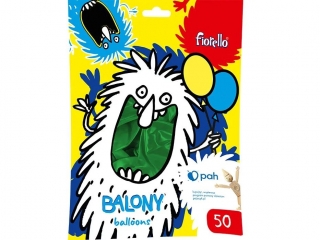 BALONY 12" METAL ZIELONY Fiorello 50 szt. KWBN24