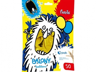 BALONY 12" METAL ŻÓŁTY Fiorello 50 szt. KWBN24