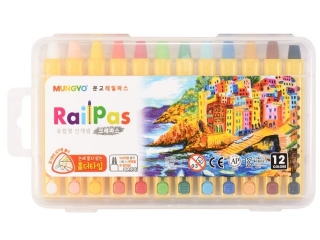 MUNGYO PASTELE OLEJNE MIĘKKIE WYSUWANE MRCO-12 KOMPLET 12 SZT.