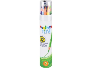 Kredki ołówkowe 12 kol TITA tuba z temperówką (43340) (sz)