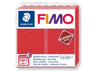 Kostka FIMO leather effect 57g, arbuzowy, masa termoutwardzalna, Staedtler