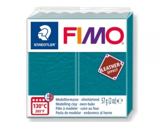 Kostka FIMO leather effect 57g, błękitna laguna , masa termoutwardzalna, Staedtler