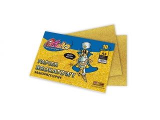 Papier BROKATOWY A4 samoprzylepny 10 kartek ZOTY PAS-7502 [opakowanie=5szt]