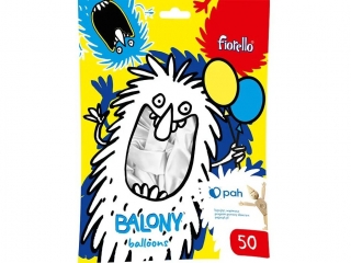 BALONY 10" METAL BIAŁY Fiorello 50 szt. KWBN24