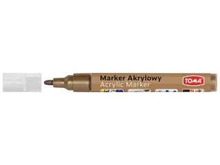 Marker akrylowy, fibrowa kocwka okrgla 2-5mm, 18 kolorw brzowy [opakowanie=12szt]