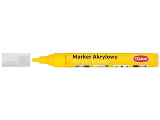 Marker akrylowy, fibrowa kocwka okrgla 2-5mm, 18 kolorw ty [opakowanie=12szt]