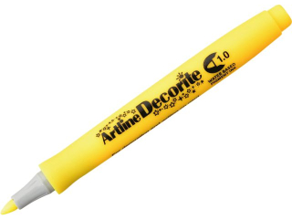 Marker permanentny ARTLINE DECORITE ko�c�wka okr�g�a 1, 0mm - ��ty [opakowanie=12szt]