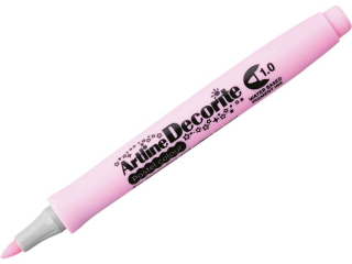 Marker permanentny ARTLINE DECORITE ko�c�wka okr�g�a 1, 0mm - r�owy pastel [opakowanie=12szt]