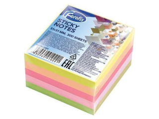 Kostka samoprzylepna 5 kolorw NEONOWA 51x51 mm 300 kartek FR-91022 [opakowanie=12szt]
