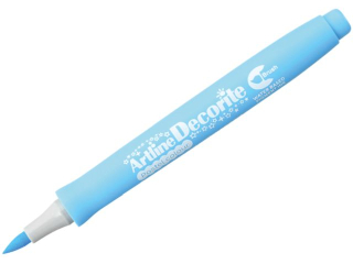 Marker permanentny ARTLINE DECORITE BRUSH ko�c�wka p�dzelkowa - niebieski pastel [opakowanie=12szt]