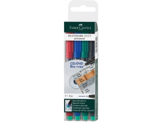 MULTIMARK OHP PERMANENTNY F 4 KOL. ETUI PLASTIKOWE FABER-CASTELL