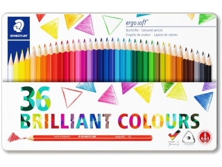 Kredki Ergosoft, 36 kolory, w metalowym, Staedtler [opakowanie=3szt]