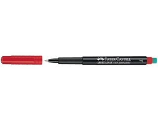 MULTIMARK OHP PERMANENTNY F CZERWONY FABER-CASTELL [opakowanie=10szt]