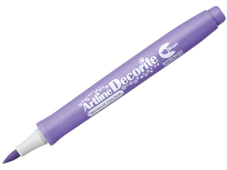 Marker permanentny ARTLINE DECORITE BRUSH ko�c�wka p�dzelkowa - fioletowy metaliczny [opakowanie=12szt]