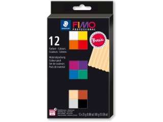 Zestaw FIMO professional ?Basic Colour?, 12 kolorów po 25 g, Staedtler