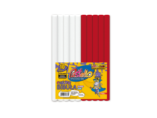 Bibua MINI 25x200 cm 10 sztuk mix BIAO-CZERWONY PAS-7694