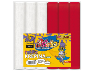 Krepina MINI 20x25 cm 6 180 gram szt. mix BIAO-CZERWONY PAS-7717