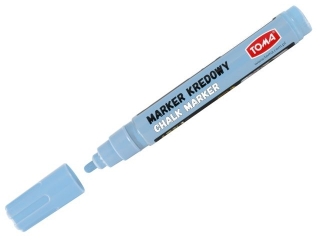 Markery kredowe, kocwka okrga 4, 5mm, 8g tuszu pastelowy niebieski [opakowanie=10szt]