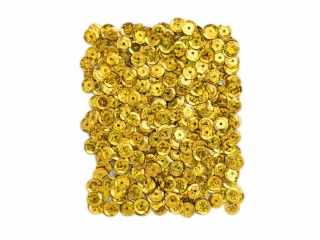 CEKINY HOLOGRAFICZNE 9 MM, 15 G - ZŁOTE
