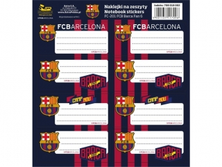 NAKLEJKI NA ZESZYTY FC-201 FC BARCA 6 [opakowanie=50szt]