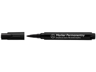Markery permanentne Junior, kocwka okrga 1, 0mm, tusz czarny czarny Tuba  [opakowanie=24szt]