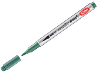 Markery permanetne METALIC BRUSH, kocwka pdzelkowa, 5 kolorw metalicznych zielonyy metalic Pudeko [opakowanie=5szt]