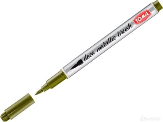 Markery permanetne METALIC BRUSH, kocwka pdzelkowa, 5 kolorw metalicznych zoty Pudeko [opakowanie=5szt]